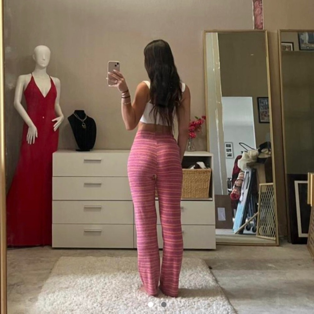 Pink striped pants